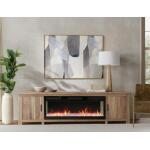 Natural Parota 2 Door Fireplace TV Stand - Image 4