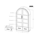 Balam 2 Drawer & 2 Glass Doors, Cabinet - Image 11