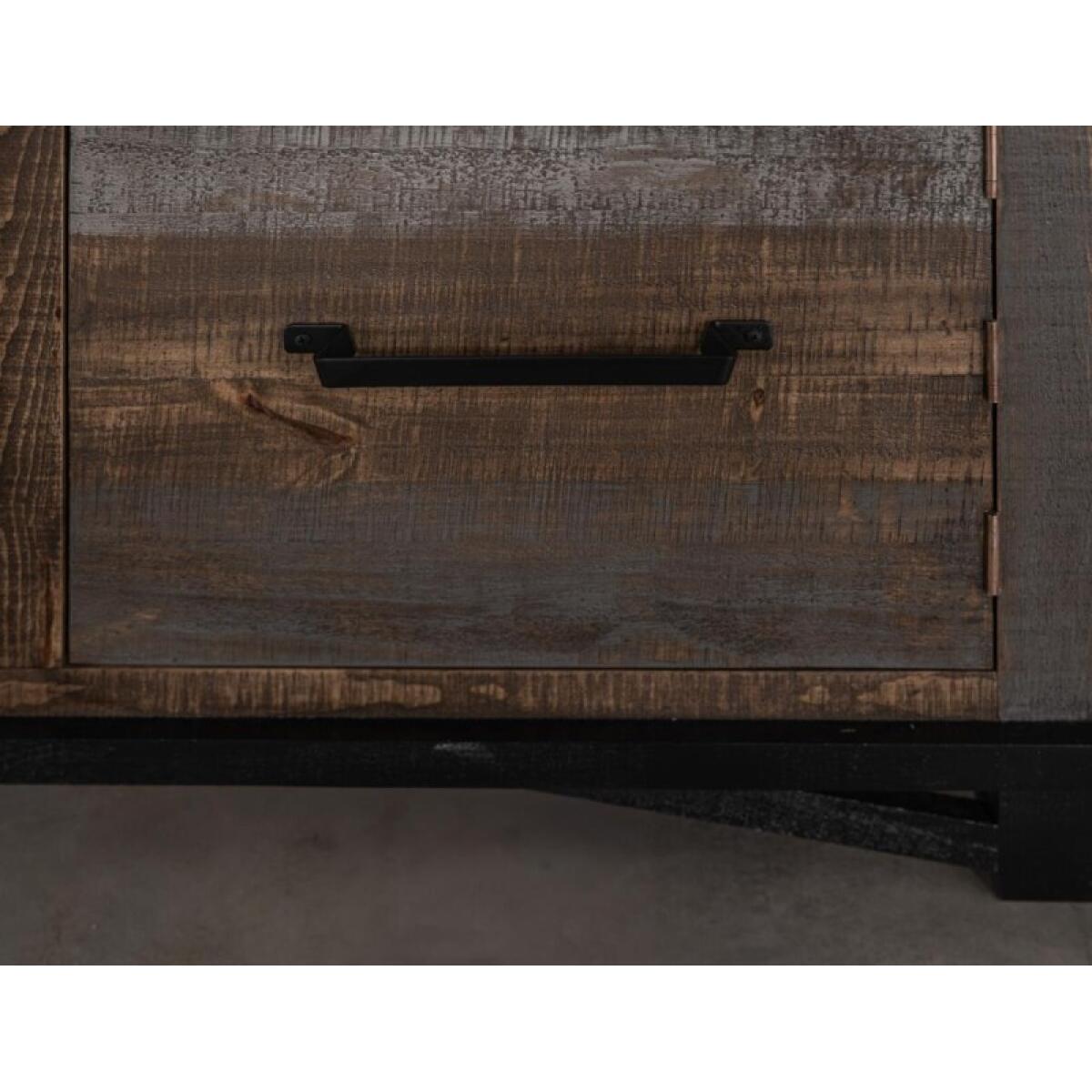 Loft Brown 2 Drawer 2 Door Fireplace TV Stand 70" - Image 7