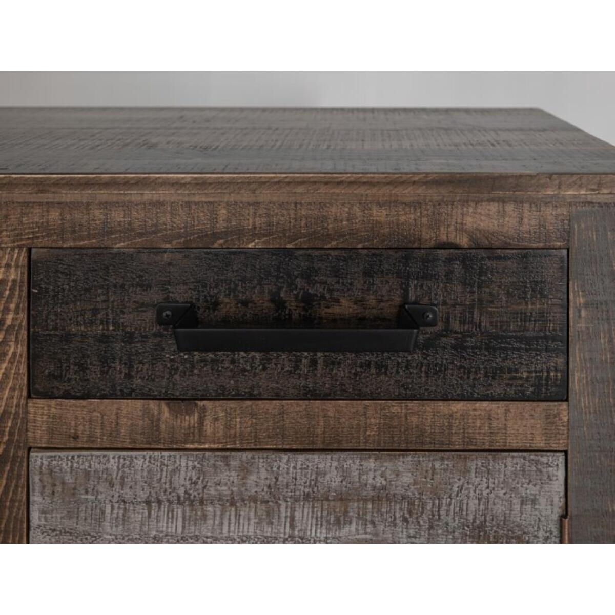 Loft Brown 2 Drawer 2 Door Fireplace TV Stand 70" - Image 9