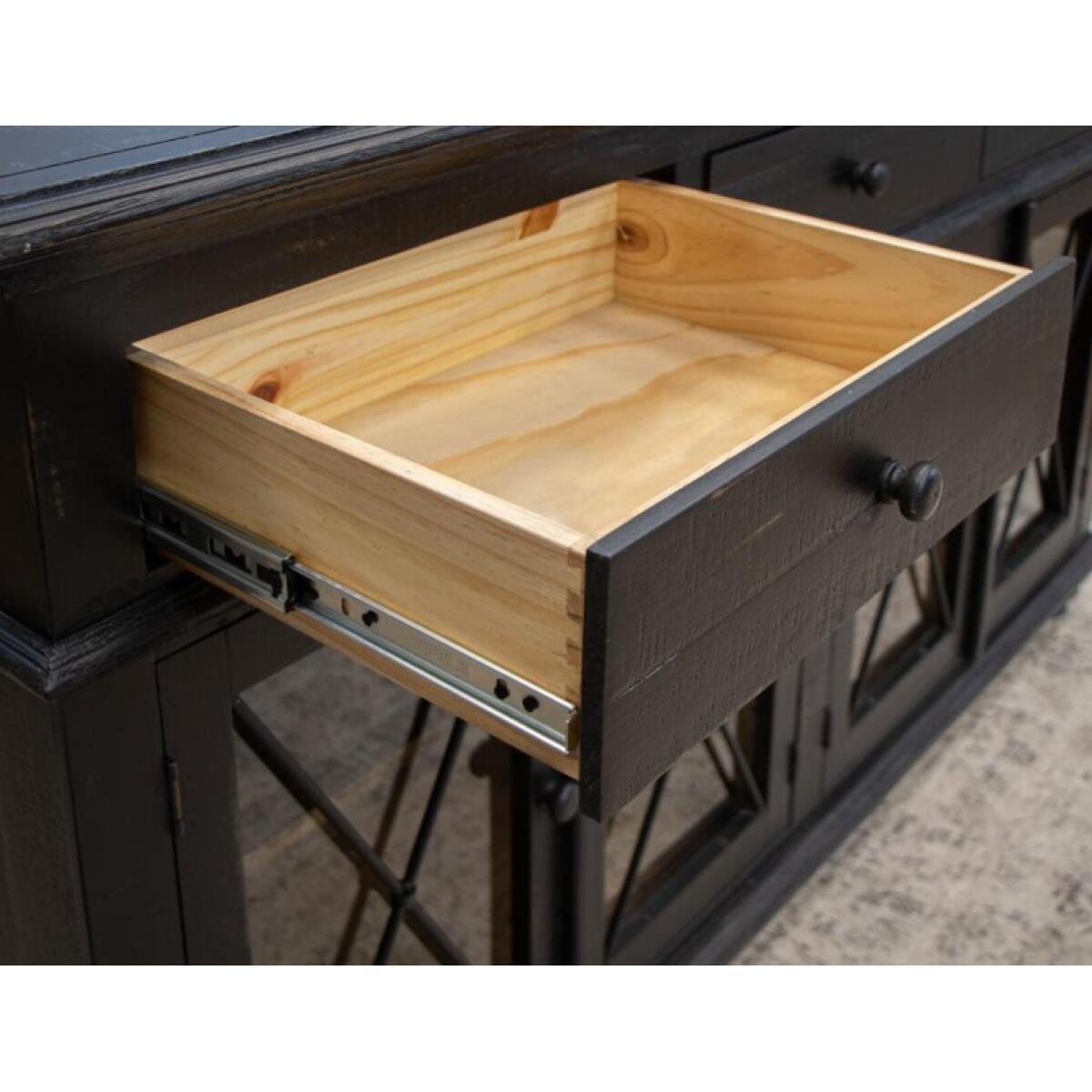 Vintage 3 Drawer 4 Doors 70" Console - Image 7