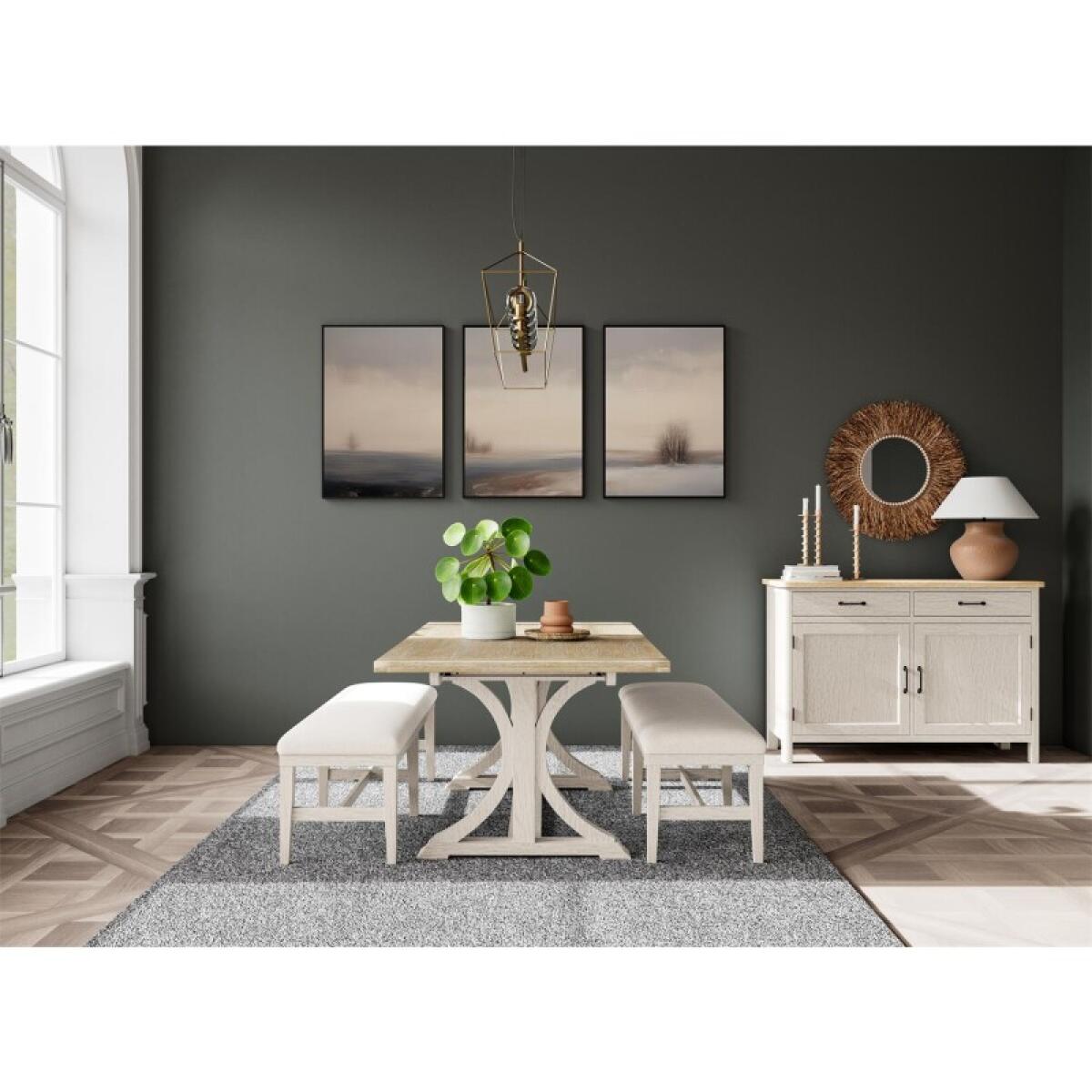 402377ed78befbe808c1aba7306a2477 Glenndale 58" Uph Dining Bench 1in - Image 1