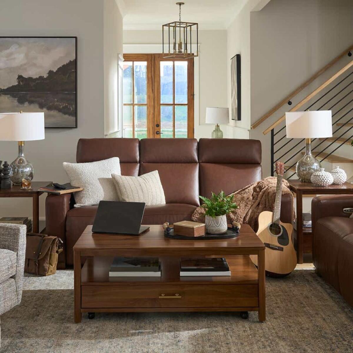 Acadia Power Reclining Sofa w/ Headrest - 84U811 - Image 3
