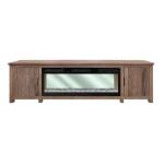Natural Parota 2 Door Fireplace TV Stand - Image 3