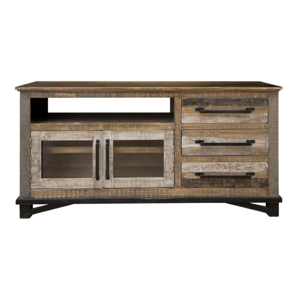 Loft Brown 3 Drawer, 2 Doors 62" TV Stand - Image 2