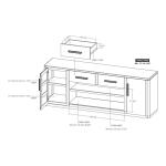 Balam 2 Drawer & 2 Door TV Stand, 80" for Fireplace - Image 12