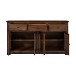 Parota 3 Drawer 4 Glass Doors 70" Console - Image 5