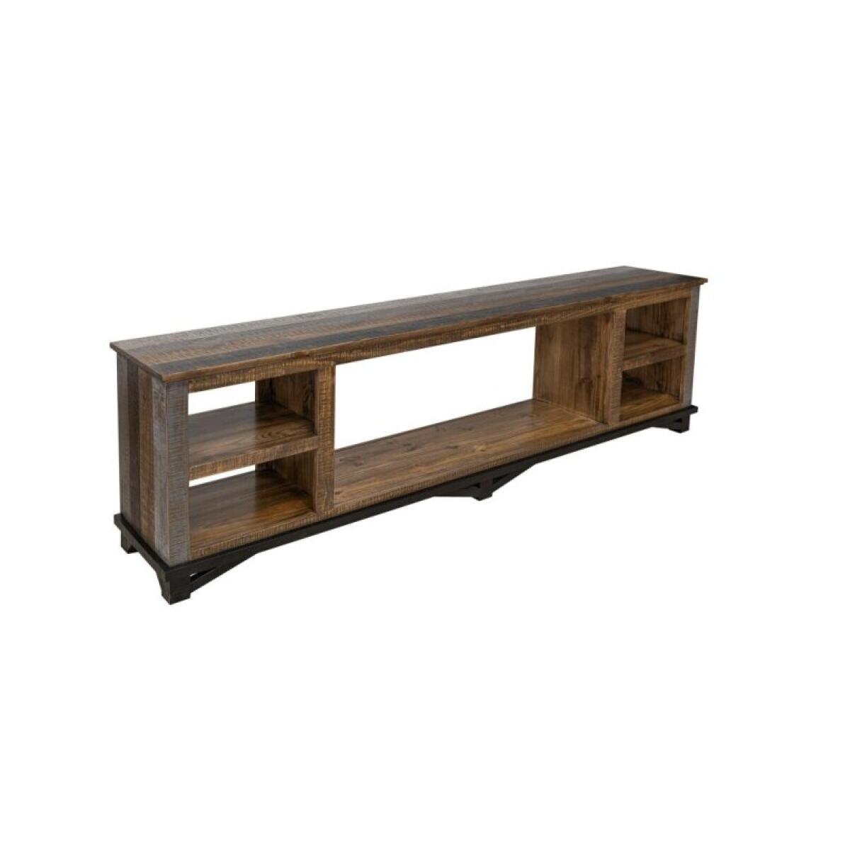 Loft Brown 4 Shelves Fireplace TV Stand - Image 5