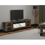 Loft Brown 4 Shelves Fireplace TV Stand - Image 7