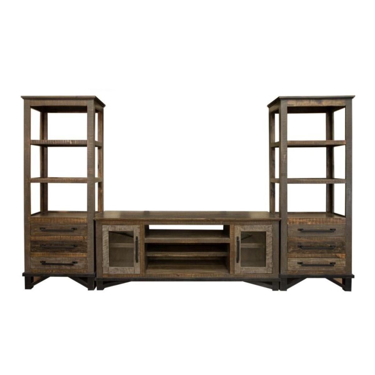 Loft Brown 2 Door TV Stand for Wall Unit - Image 3