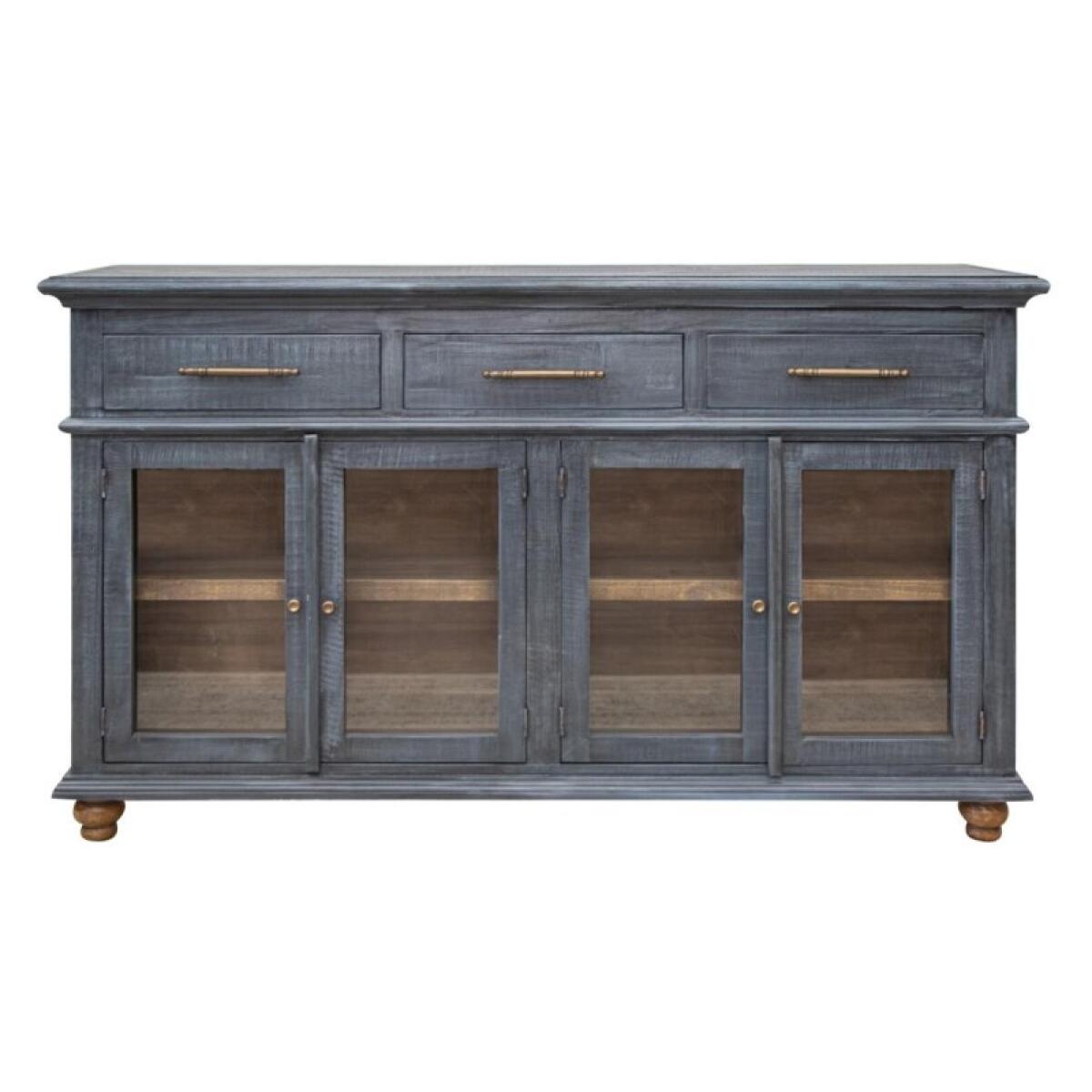 68b04b55e77ea645999b56ae11ee97db Vintage 3 Drawer 4 Door Console - Image 1