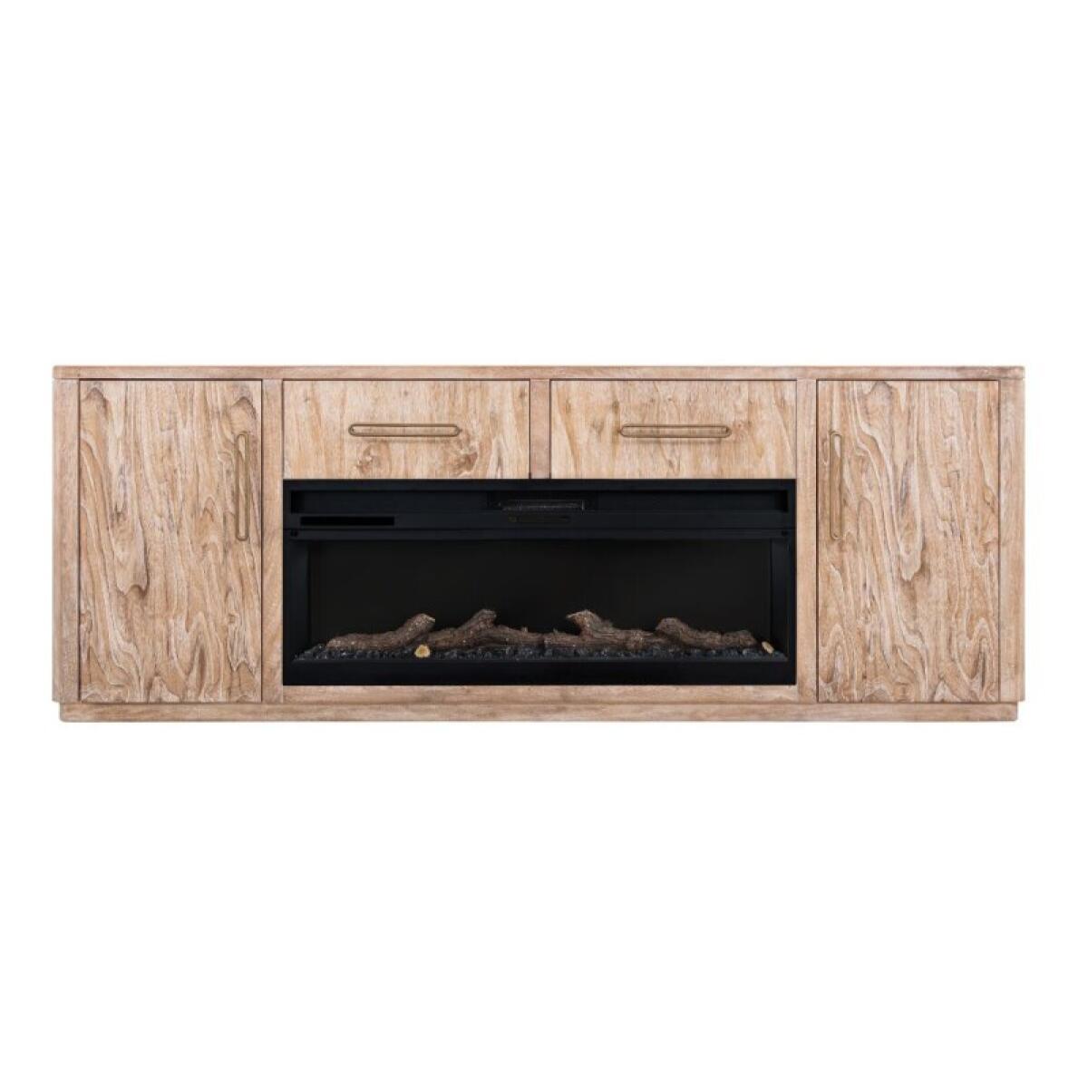 Balam 2 Drawer & 2 Door TV Stand, 80" for Fireplace - Image 3