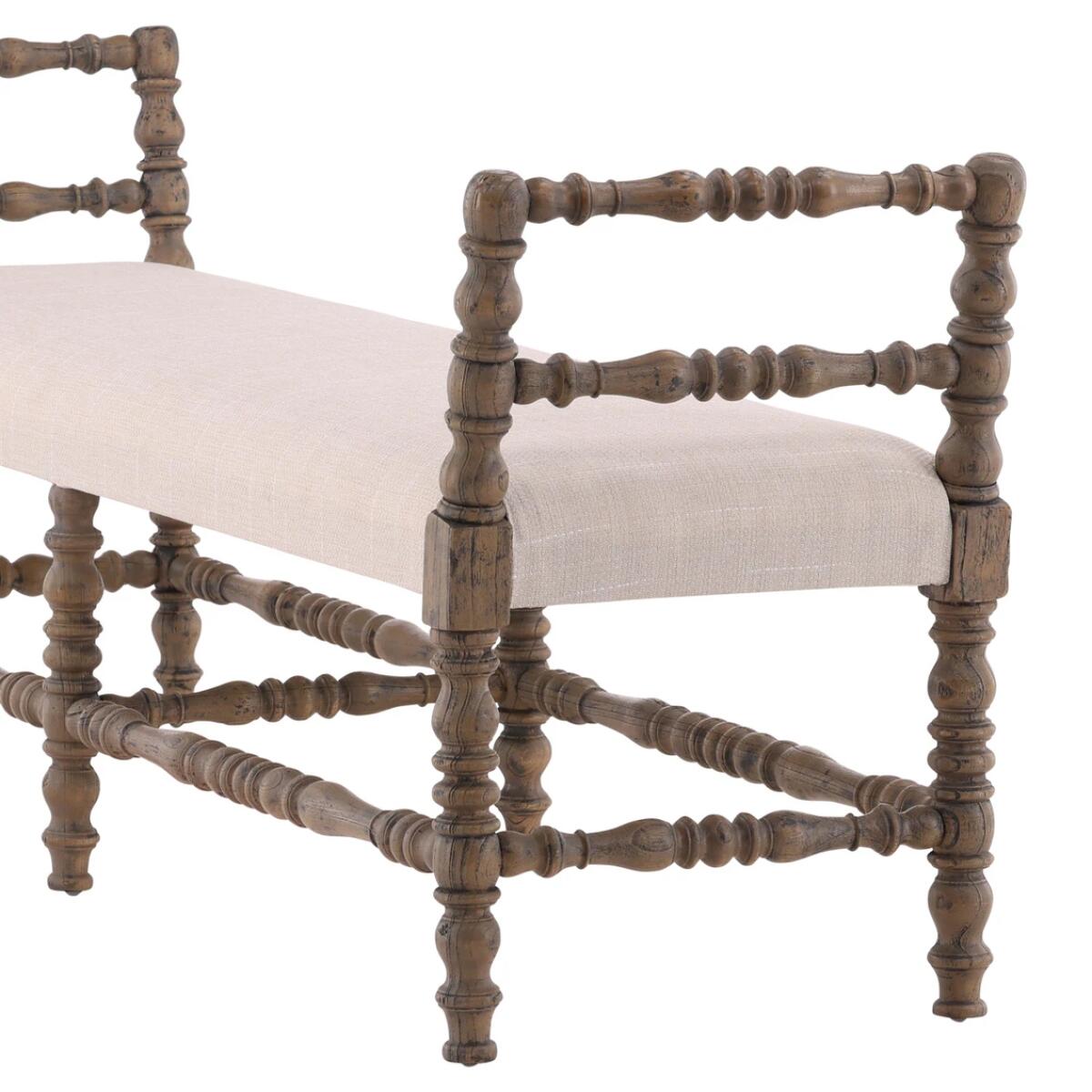 Martini Turned Leg Bench - Image 5