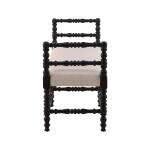 Black Martini Turned Leg Bench - Image 4