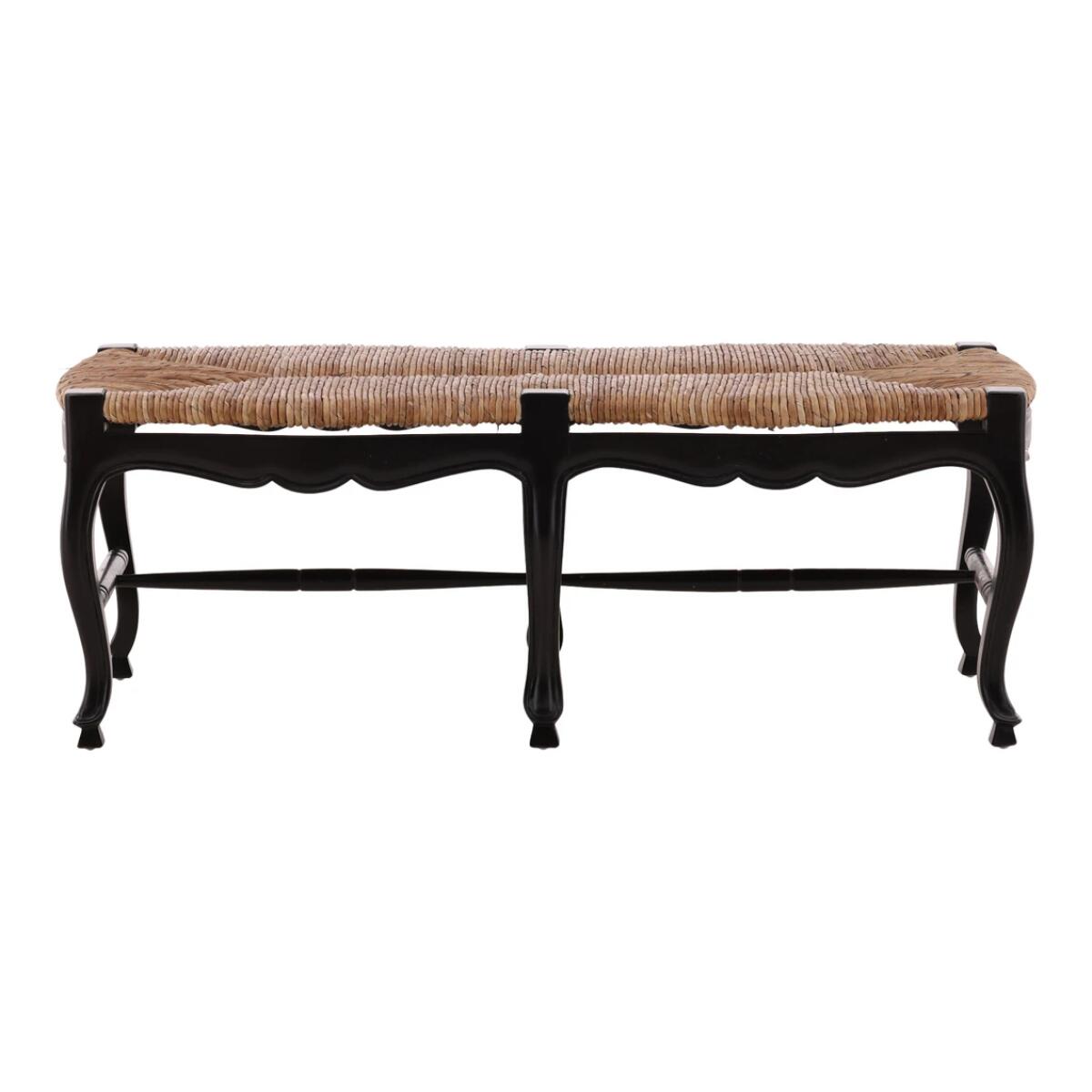 Black French Backless Settee - Image 3