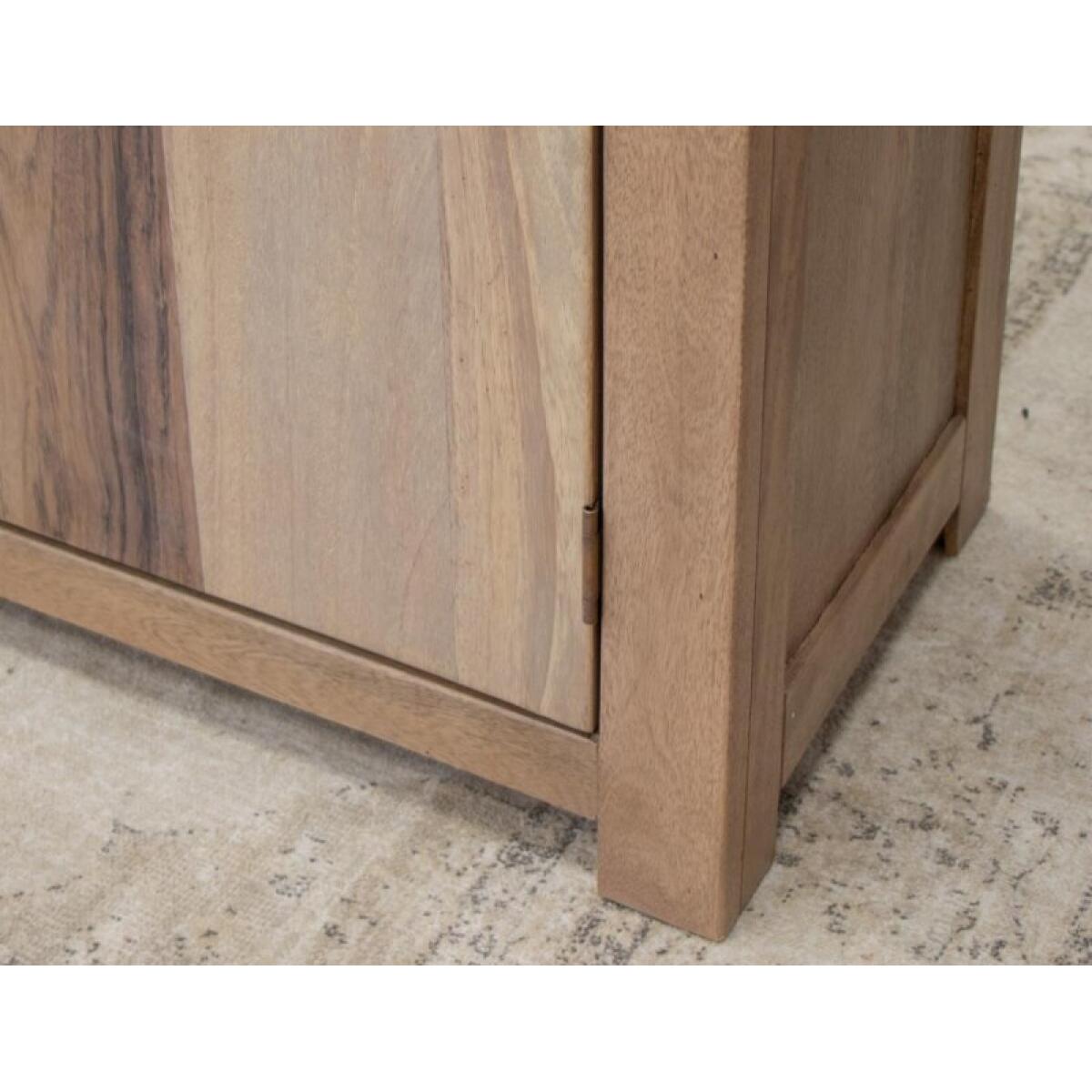 Natural Parota 2 Door Fireplace TV Stand - Image 8