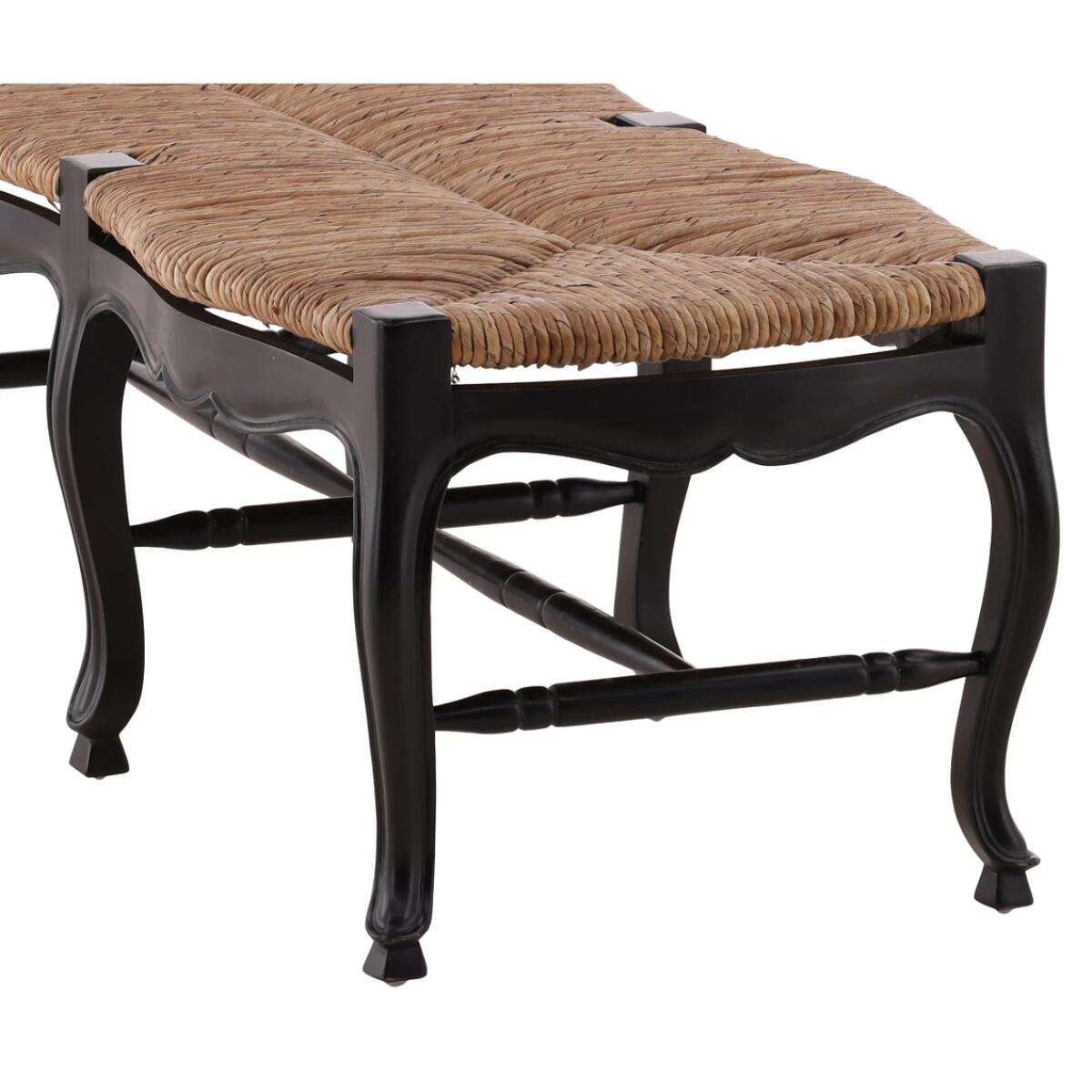 Black French Backless Settee - Image 5