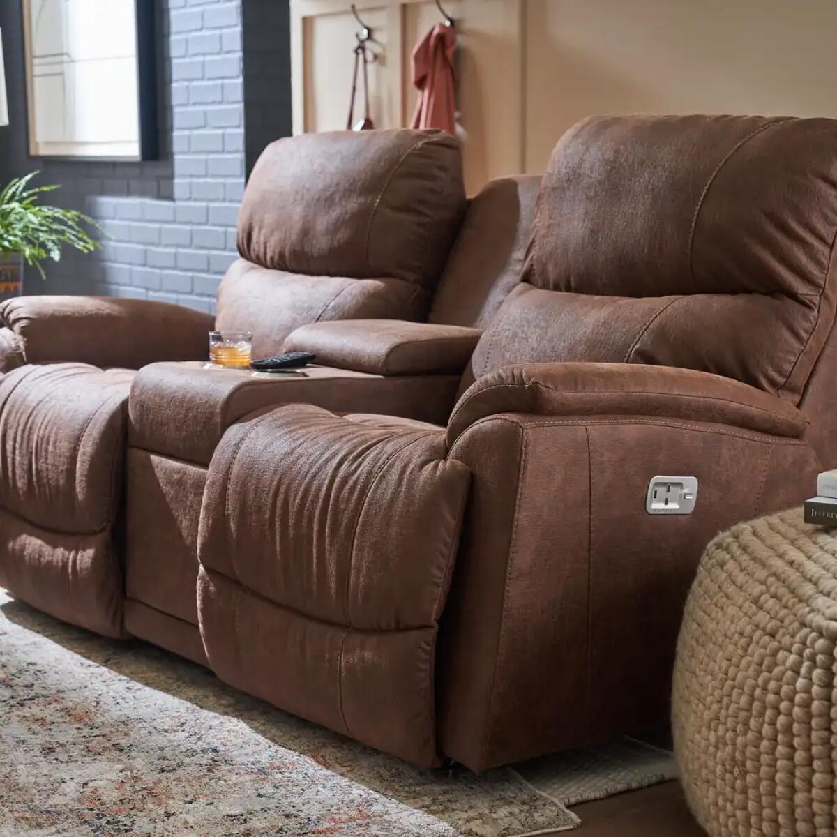 Trouper Power Reclining Loveseat w/ Headrest, Lumbar & Console - X49724 - Image 3