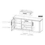 Balam 1 Drawer & 2 Door, TV Stand for Fireplace - Image 11