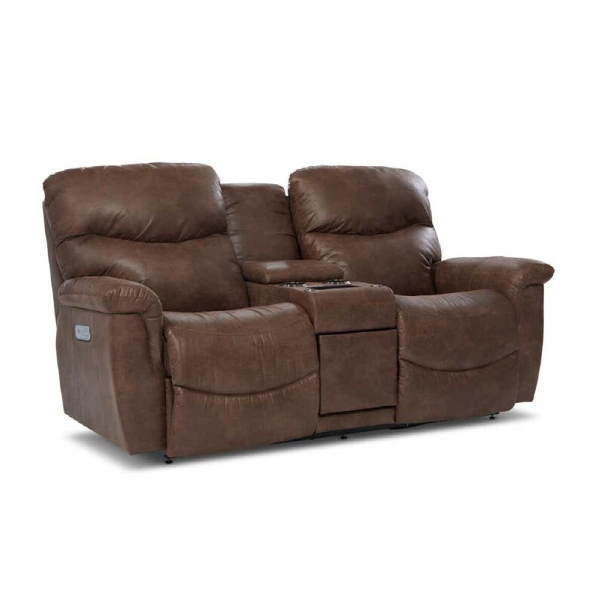 James Power Reclining Loveseat w/ Headrest, Lumbar & Console - X49521 - Image 5