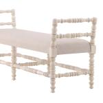 Cream Martini Turned Leg Bench - Image 5