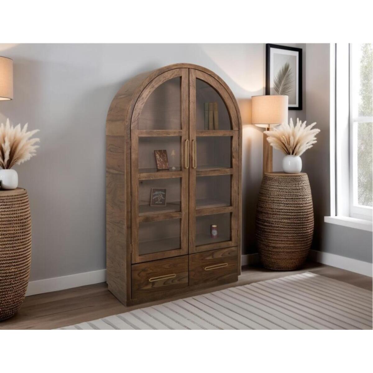 Balam 2 Drawer & 2 Glass Doors, Cabinet - Image 6