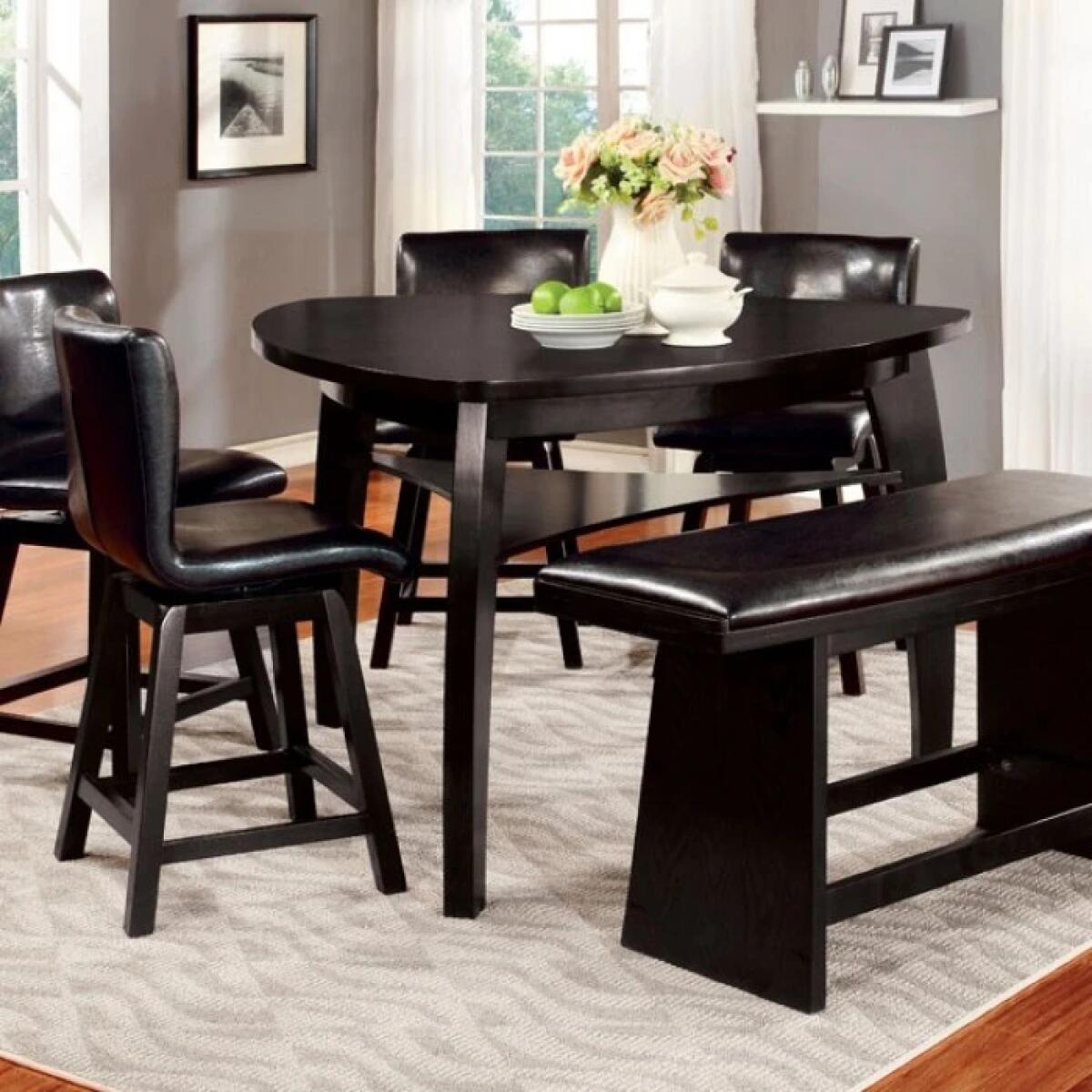 8a15df111745c03fdc554b94fac7475e Hurley 6 Pc Counter Ht Table Set w/ Bench - Image 1