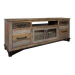 Loft Brown 2 Drawer, 4 Doors 76" TV Stand - Image 3