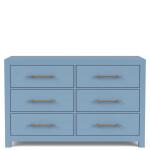 Rosalie 56" 6-Drawer Dresser-Blue - Image 3
