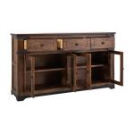 Parota 3 Drawer 4 Glass Doors 70" Console - Image 4