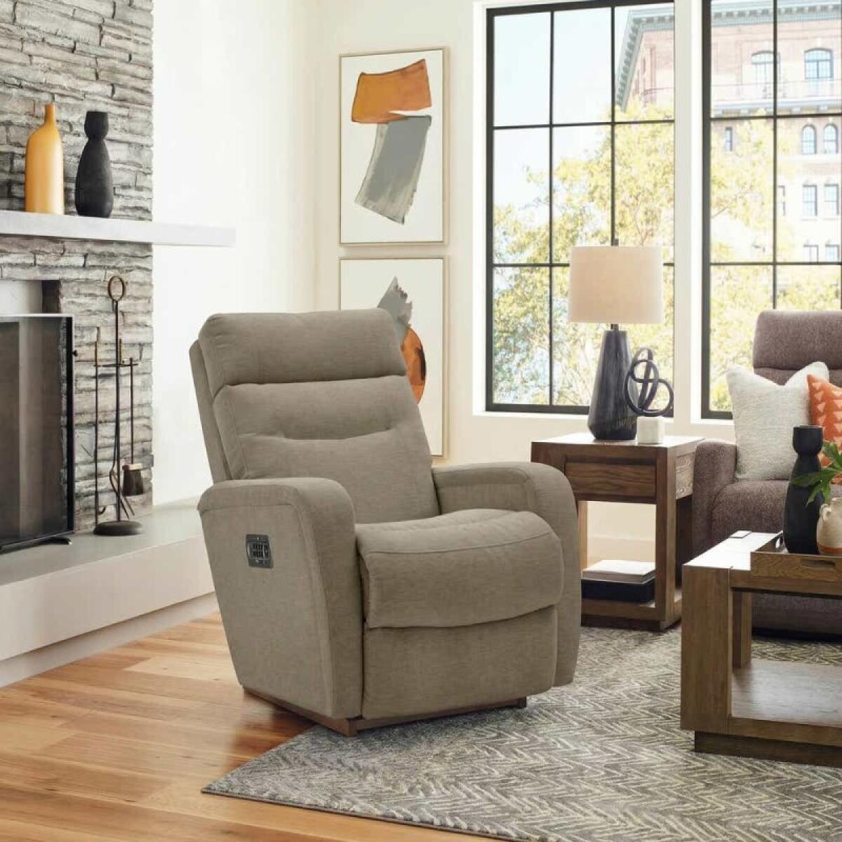 Baron Power Rocking Recliner W/ Headrest & Lumbar, In Stock - Image 3