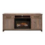 Natural Parota 2 Drawer 2 Door Fireplace TV Stand - Image 3