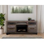 Loft Brown 2 Drawer 2 Door Fireplace TV Stand 70" - Image 6