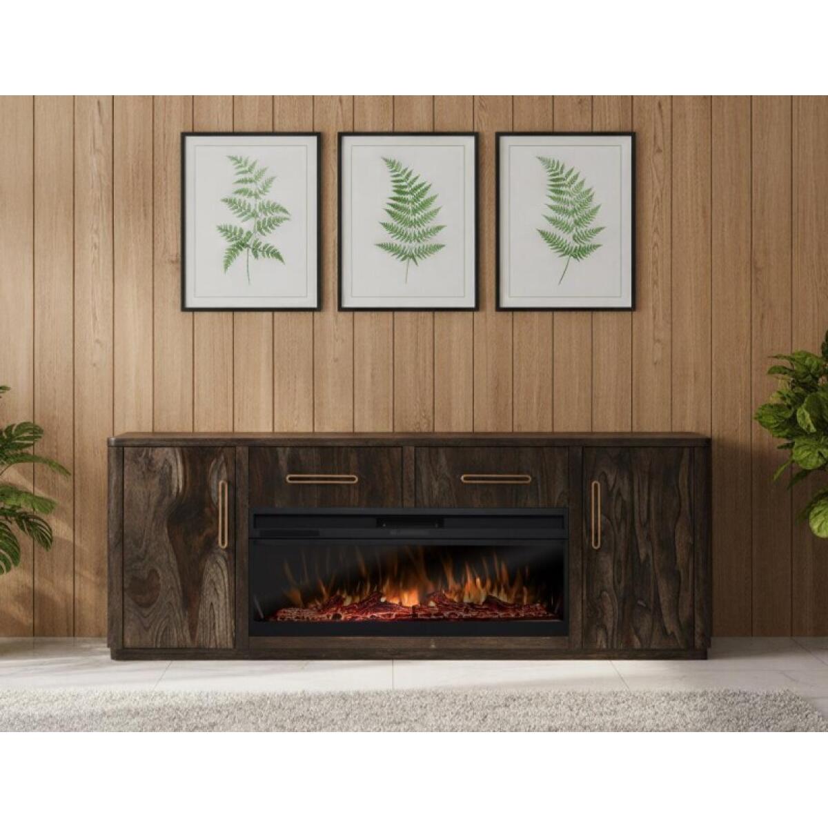 Balam 2 Drawer & 2 Door TV Stand, 80" for Fireplace - Image 6