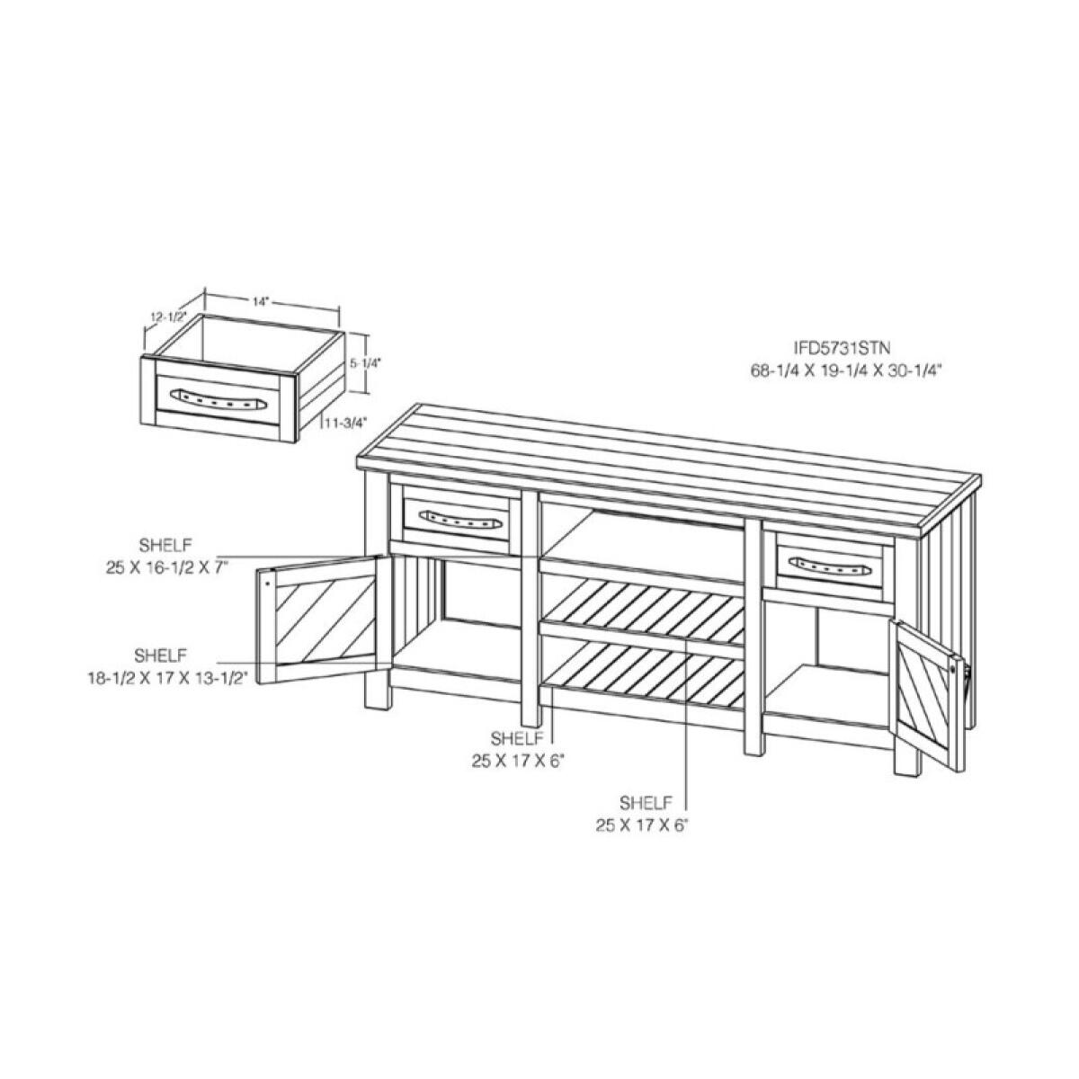 Dutton 2 Drawer, 2 Door, TV Stand - Image 10