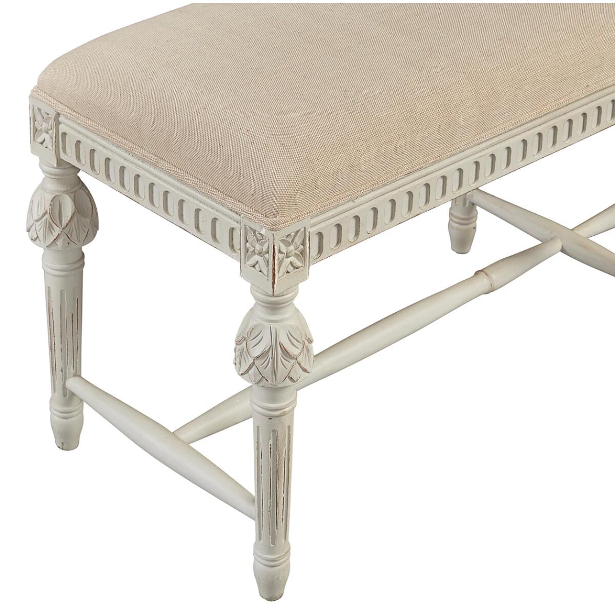 Beatrice Hand Carved Bench - Image 3