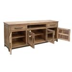 Natural Parota 2 Drawer 2 Door 2 Glass Door 70" TV Stand - Image 5