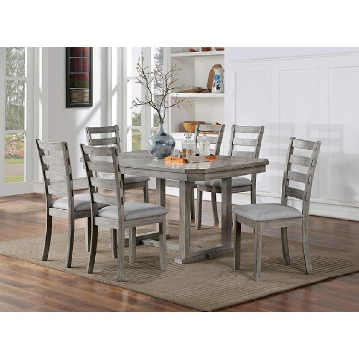 Laquila 6 Pc Dining Table Set w/ Bench - Image 4
