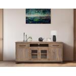 Natural Parota 2 Drawer 2 Door 2 Glass Door 70" TV Stand - Image 6
