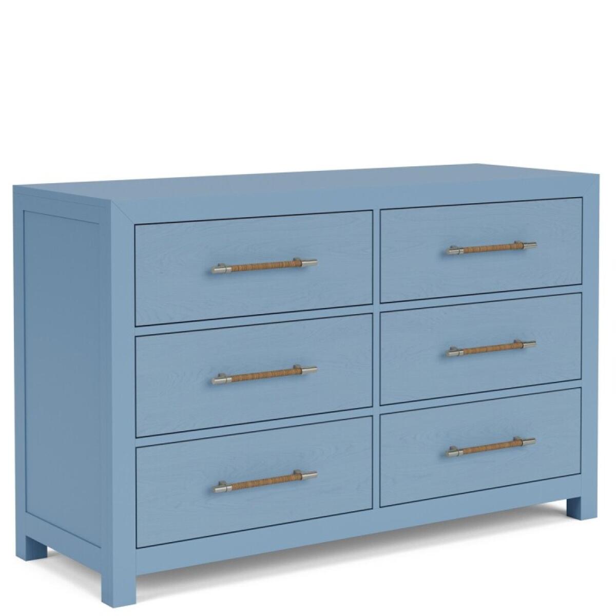 Rosalie 56" 6-Drawer Dresser-Blue - Image 7