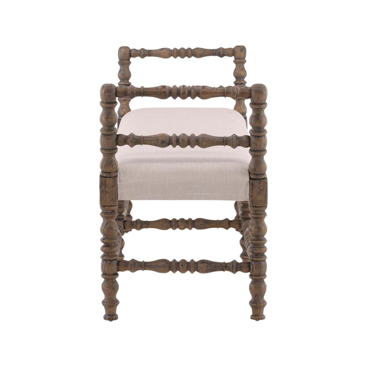 Martini Turned Leg Bench - Image 4
