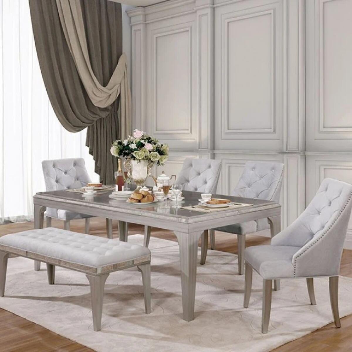 Diocles 6 Pc Dining Table Set w/ Bench - Image 2