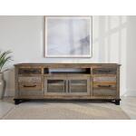 Loft Brown 2 Drawer, 4 Doors 76" TV Stand - Image 4