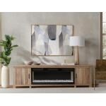 Natural Parota 2 Door Fireplace TV Stand - Image 5