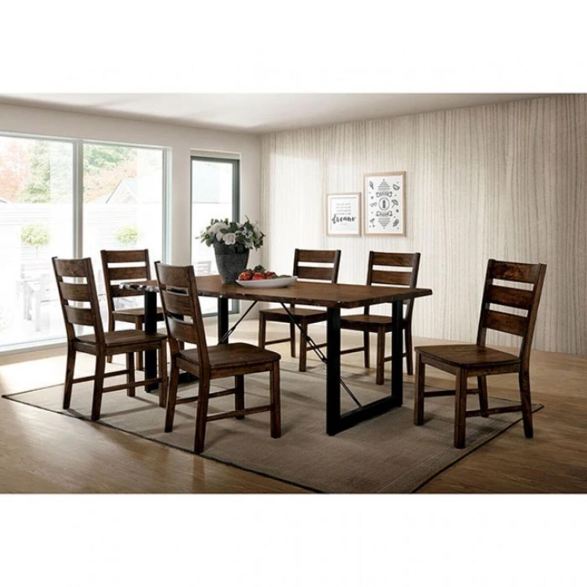 Dulce 6 Pc Dining Table Set w/ Bench - Image 4