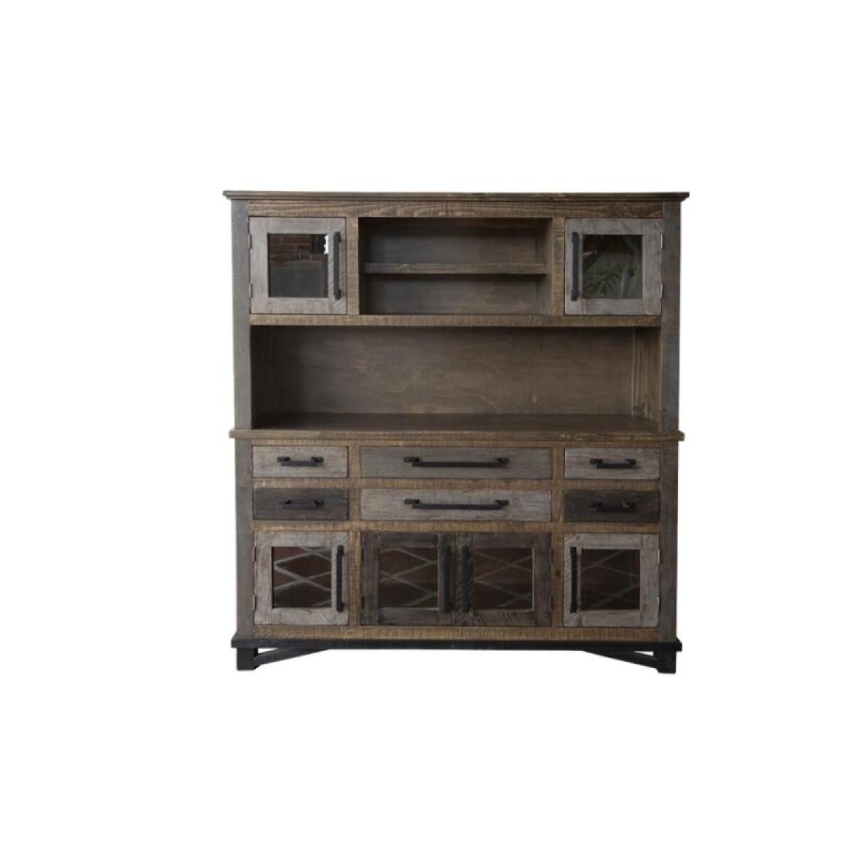 Loft Brown 6 Drawer, 6 Doors Buffet & Hutch - Image 2