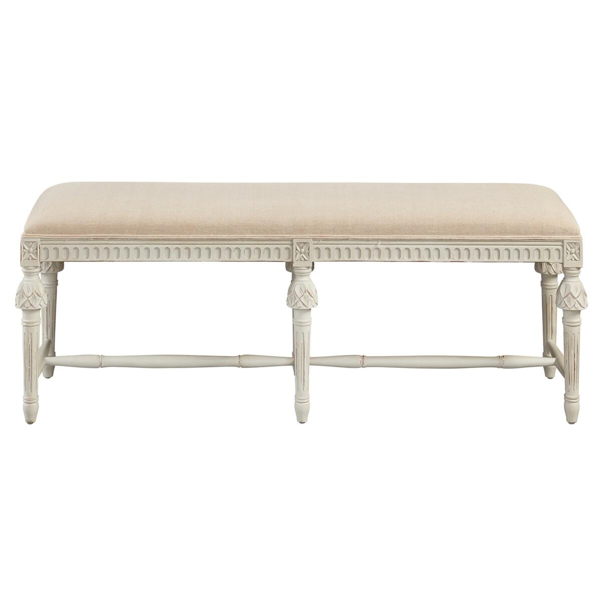 Beatrice Hand Carved Bench - Image 5