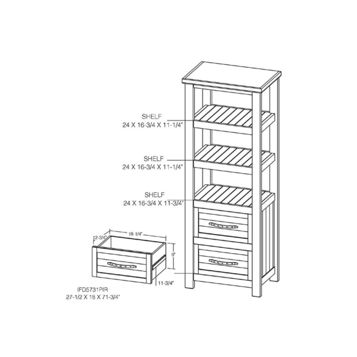 Dutton 2 Drawer, Pier - Image 8