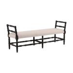Black Martini Turned Leg Bench