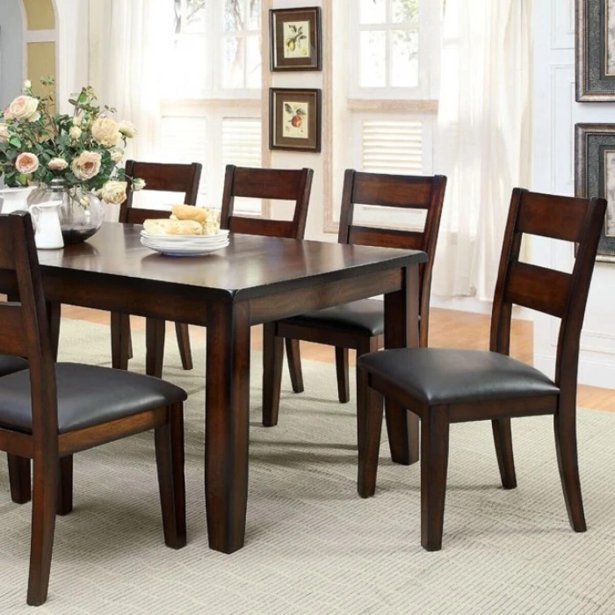 d6b5c5af1688b3be022f8edab1ad2205 Dickinson 7 Pc Dining Table Set - Image 1
